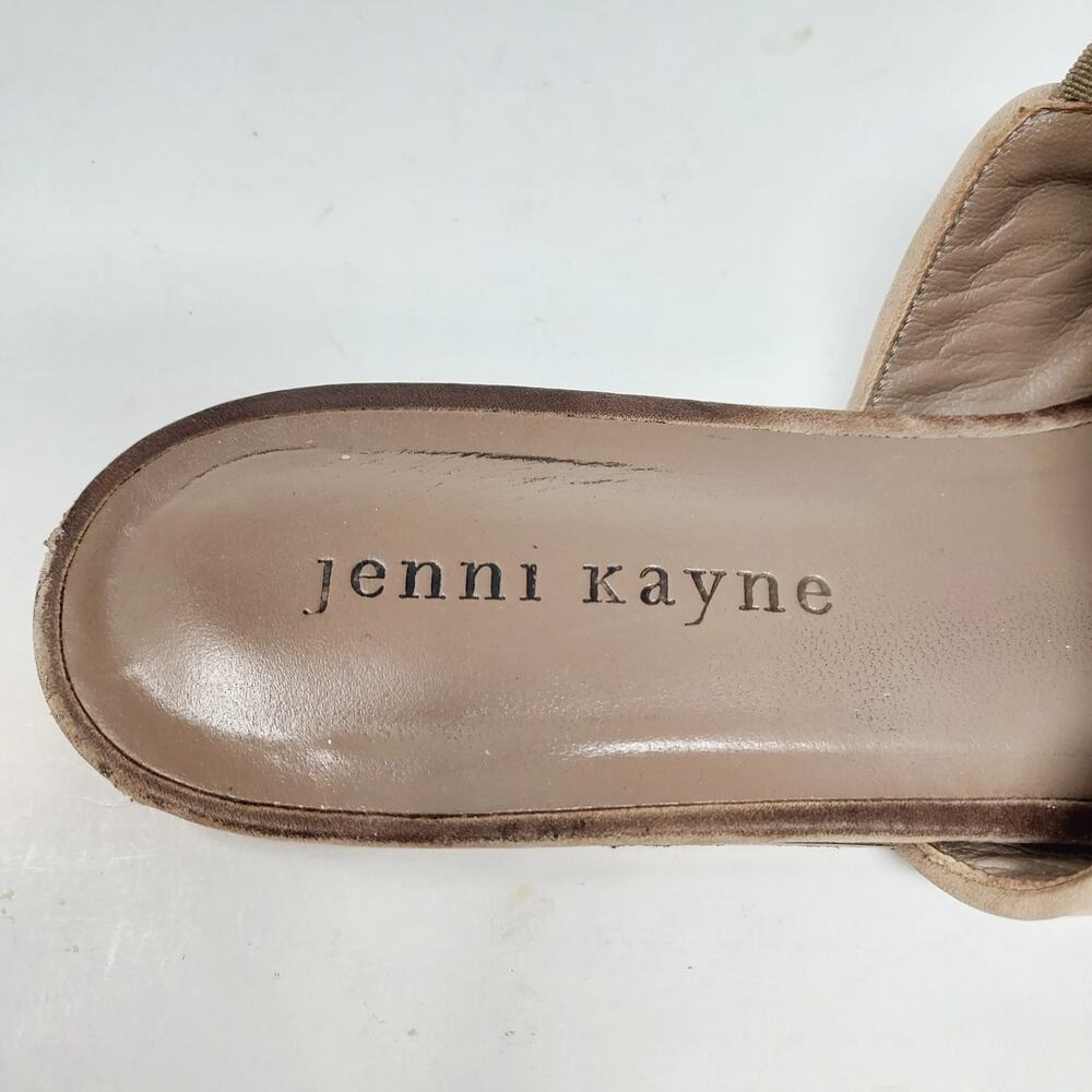 Jenny Kayne Beige Suede Mule Slides Pointy Toe Size 8 - FAIR - Picture 5 of 8